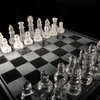 32 Piece Frosted Glass Chess Board Game - Mega Cart