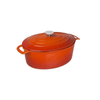 32cm Cast Iron Oval Casserole with lid - Mega Cart