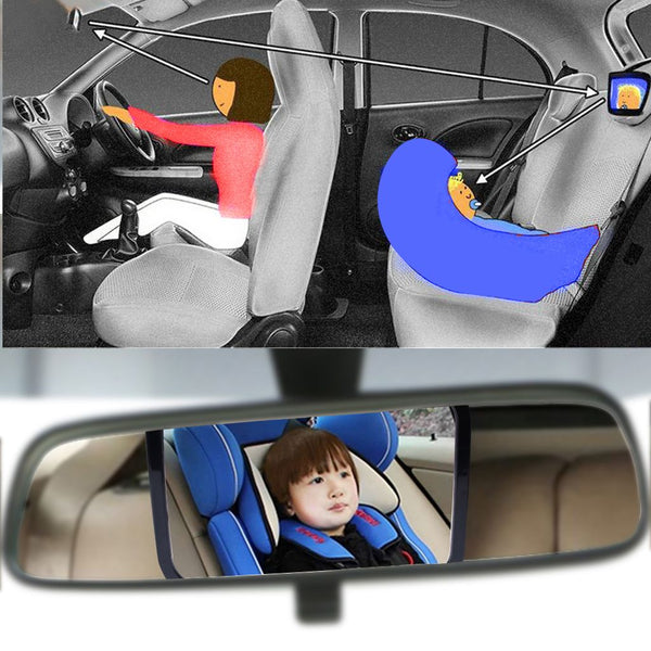 360° Rotating Car Baby Rearview Mirror - Mega Cart