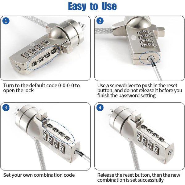 4-Digit Combination Computer Padlock - Mega Cart