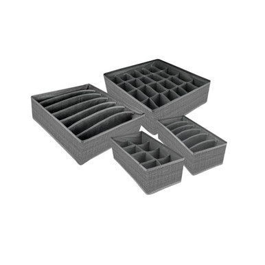 4 Piece Foldable Storage Drawers - Portable & Multi-Compartment - Mega Cart