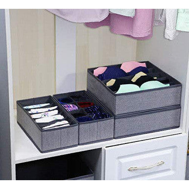 4 Piece Foldable Storage Drawers - Portable & Multi-Compartment - Mega Cart