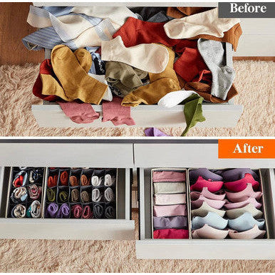 4 Piece Foldable Storage Drawers - Portable & Multi-Compartment - Mega Cart