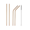 4 Piece Stainless Steel Straws with Cleaning Brush - Mega Cart
