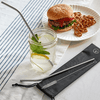 4 Piece Stainless Steel Straws with Cleaning Brush - Mega Cart