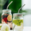 4 Piece Stainless Steel Straws with Cleaning Brush - Mega Cart