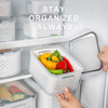 4 Piece Storage Containers for Fridge with Removable Colander - Mega Cart