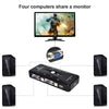 4-Port KVM Switch USB 2.0 Converter - Mega Cart