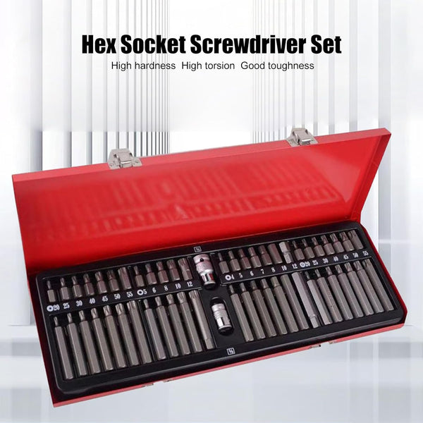 40Pc Hex, Spline & Star Bit Socket Set - Mega Cart