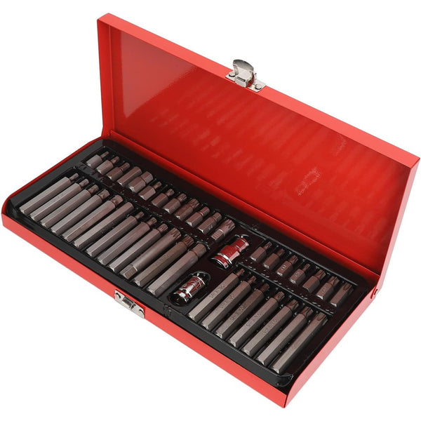 40Pc Hex, Spline & Star Bit Socket Set - Mega Cart