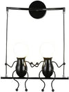 PrimeNest Whimsical Iron Companions Swing Light - Cozy Home Decor