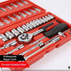 46-Piece 1/4-Inch Socket Set with Carrying Case - Mega Cart