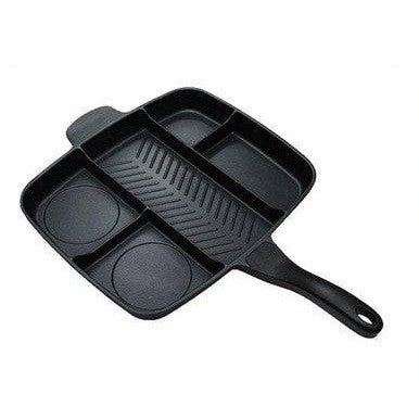 5-in-1 Non-Stick Magic Pan for Easy Multi-Section Cooking - Mega Cart