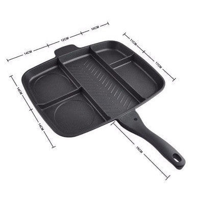 5-in-1 Non-Stick Magic Pan for Easy Multi-Section Cooking - Mega Cart