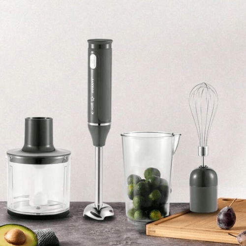 500W 4-In-1 Stainless Steel Hand Blender With 2 Speeds - Mega Cart