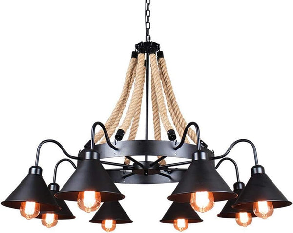 PrimeNest RetroIron 8-Light Chandelier