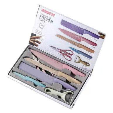 6 Piece Stainless Steel Corrugated Kitchen Knife Set - Mega Cart