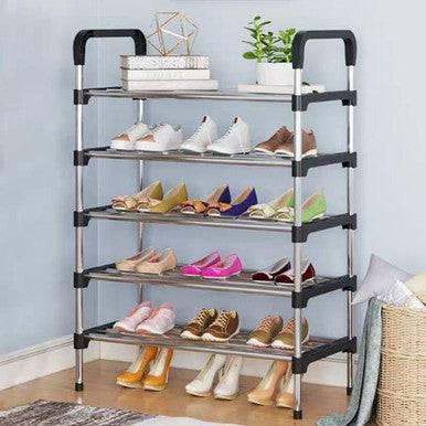 6 Tier Adjustable Shoe Rack - Space-Saving Organiser for Shoes - Mega Cart