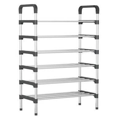 6 Tier Adjustable Shoe Rack - Space-Saving Organiser for Shoes - Mega Cart