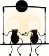 PrimeNest Whimsical Iron Companions Swing Light - Cozy Home Decor
