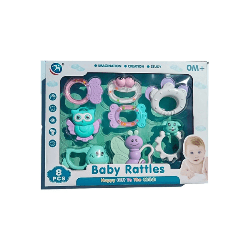 8-Piece Baby Rattle Set - Mega Cart