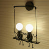 PrimeNest Whimsical Iron Companions Swing Light - Cozy Home Decor