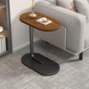 C-Shaped Table with Metal Frame