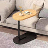 C-Shaped Table with Metal Frame