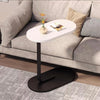 C-Shaped Table with Metal Frame
