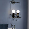 PrimeNest Whimsical Iron Companions Swing Light - Cozy Home Decor