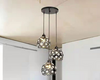 PrimeNest Vintage Metal Pendant Light with Crystal Pattern