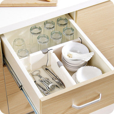 Adjustable Drawer Dividers Set of 2 - Organise Any Drawer - Mega Cart