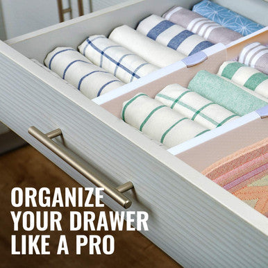 Adjustable Drawer Dividers Set of 2 - Organise Any Drawer - Mega Cart