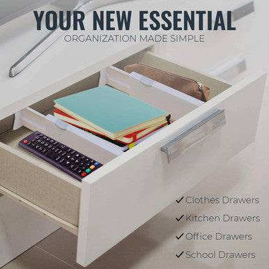 Adjustable Drawer Dividers Set of 2 - Organise Any Drawer - Mega Cart