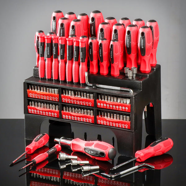 All-in-One 100-Piece Magnetic Screwdriver and Bit Set - Mega Cart