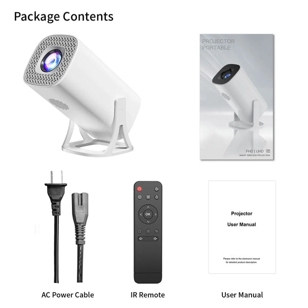Android 1080p Projector with Built-in Retro Game Console - Mega Cart