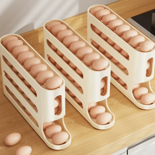 Auto Rolling Fridge Egg Organizer - Mega Cart