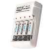 Battery Charger with 4 AA Rechargeable Batteries - Mega Cart