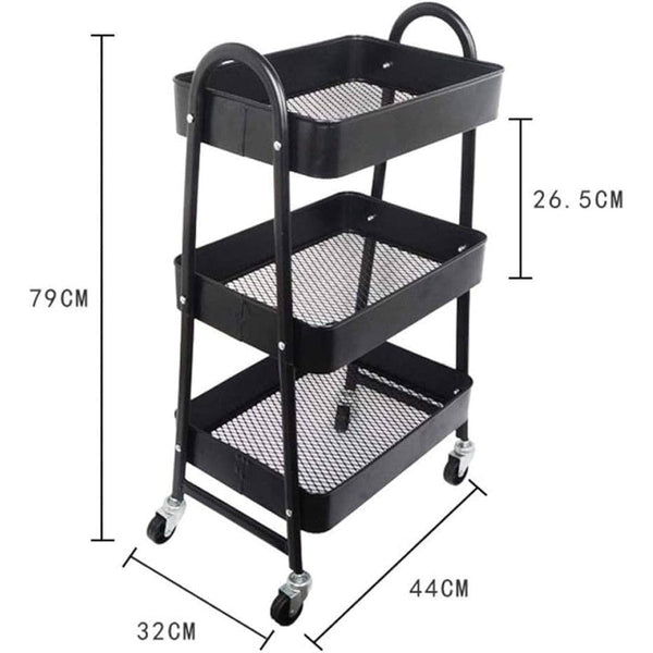 Multi-Purpose 3 Tier Metal Storage Cart