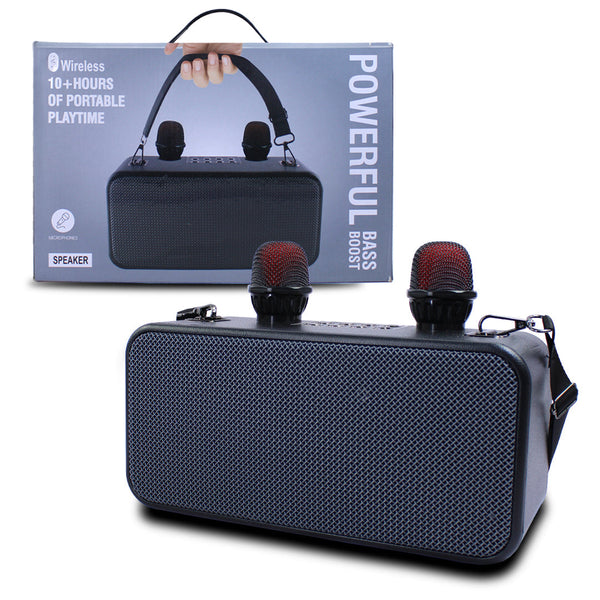 Bluetooth Karaoke Speaker with 2 Microphones - Mega Cart