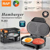 RAF Non-Stick Burger Grill 1000W