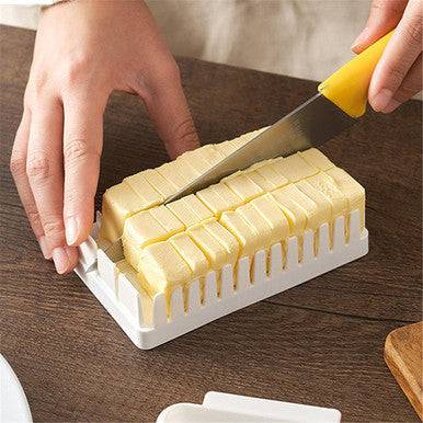 Butter Storage Box with Cutting Groove and Transparent Lid - Mega Cart