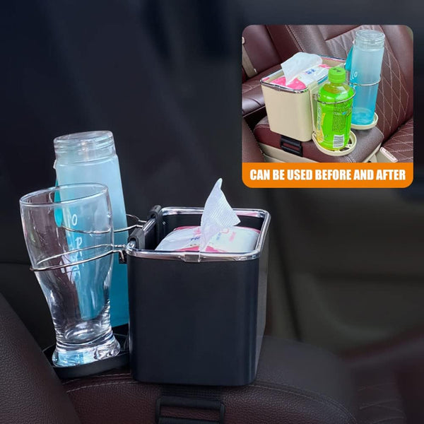 Car Multifunctional Armrest Storage Box Drawer Box With Cup Holder - Mega Cart