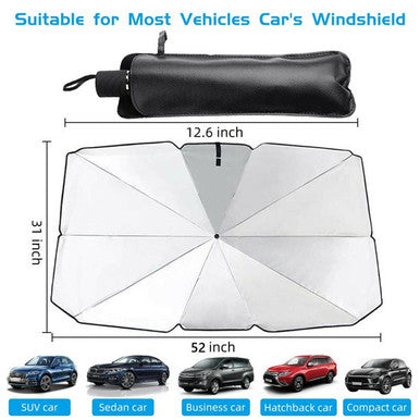 Car Windshield Sun Shade Umbrella - Keep Your Car Cool & Protected - Mega Cart