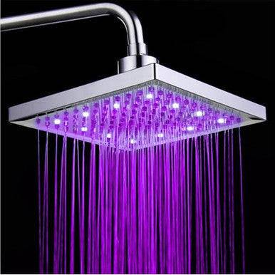 Colour-Changing LED Shower Head - Temperature Sensitive, No Batteries - Mega Cart
