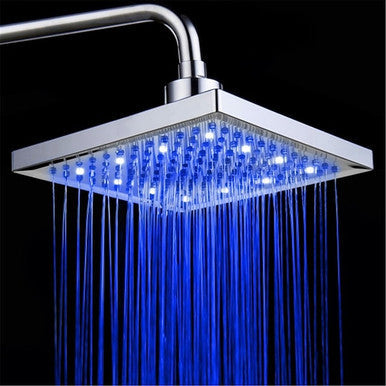 Colour-Changing LED Shower Head - Temperature Sensitive, No Batteries - Mega Cart