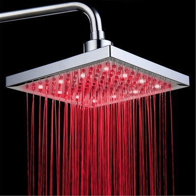 Colour-Changing LED Shower Head - Temperature Sensitive, No Batteries - Mega Cart
