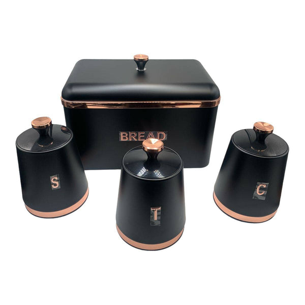 Deluxe Bread Bin & 3-Piece Canister Set - Mega Cart
