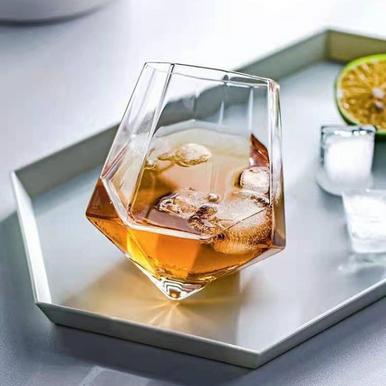 Diamond Whiskey Glasses Set of 6 - Perfect Gift for Whisky Lovers - Mega Cart