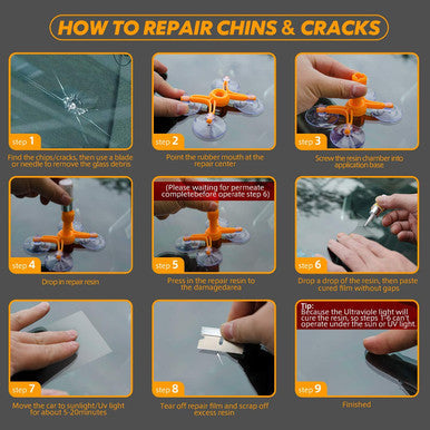 DIY Windshield Crack & Chip Repair Kit - Easy & Effective - Mega Cart